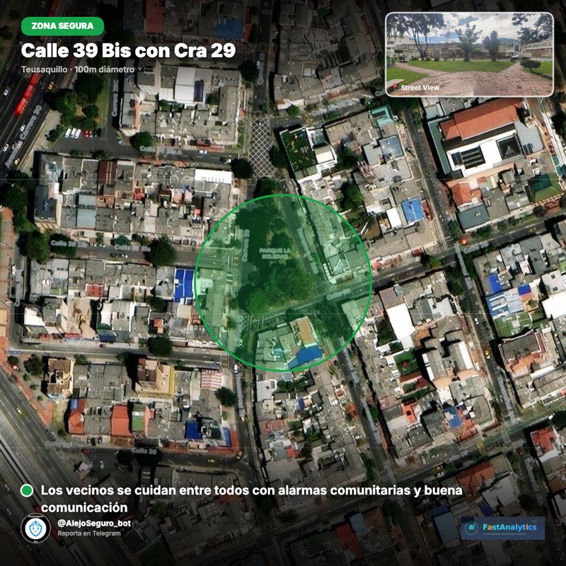 AlejoSeguro mapa zona segura